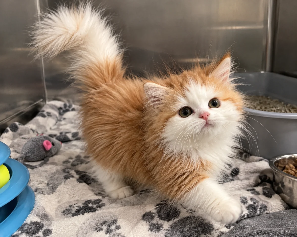 The real Archie, a rescue kitten