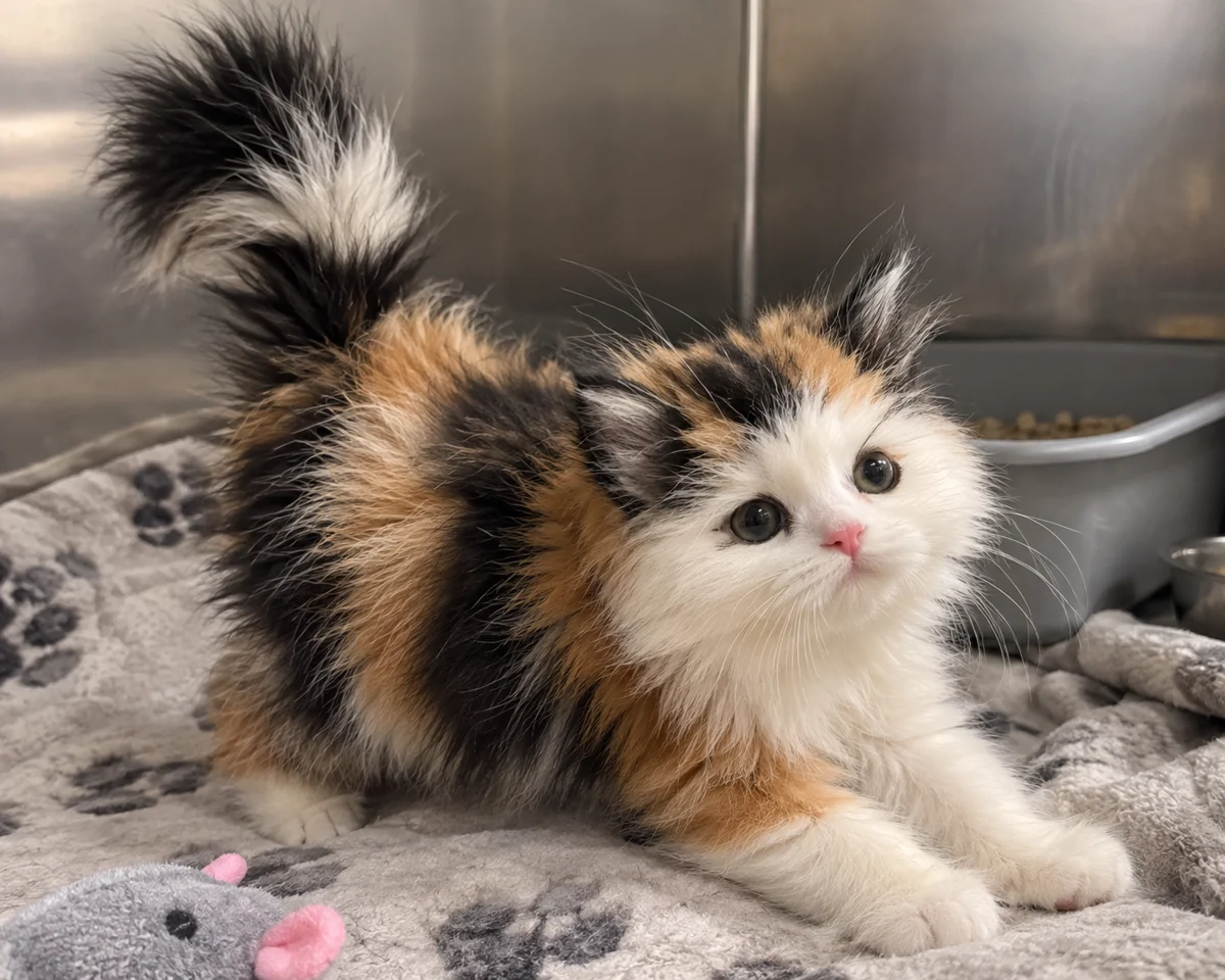 The real Poppy, a rescue kitten